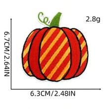 Miếng vá thêu tự làm, Giáng sinh, họa tiết bí ngô, miếng dán trang trí cho quần áo, miếng vá thêu có thể giặt bằng bàn là không cần khâu - Nhiều màu - Xem 7