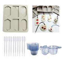 1 Bộ 6 Khuôn Sáp, 2 Hình Chữ Nhật, 2 Hình Bầu Dục, 2 Hình Kim Cương Khuôn Silicon Làm Xà Phòng Thủ Công Tự Làm, Nến, Đồ Thủ Công Thạch Cao - Nhiều màu - Xem 1