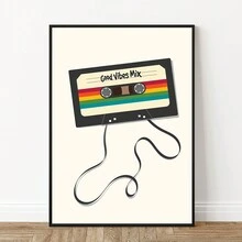 FajerminArt 1 张中世纪简约乙烯基专辑音乐海报，适用于客厅和卧室装饰，无框架 - 彩色 - 查看 11