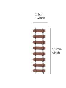 Prsildan 微型仙女花园篱笆，DIY 木栅栏迷你装饰品，适用于娃娃屋（棕色） - 彩色 - 查看 8