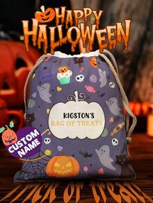 1 件定制万圣节包和个性化捣蛋包，适合万圣节礼物，非常适合携带所有万圣节糖果！鬼魂手提包定制名字万圣节糖果袋定制万圣节糖果袋周年纪念礼物、情人节礼物、生日礼物、最好的朋友礼物、送给妈妈的礼物、送给女朋友的礼物、送给她的礼物、送给妻子的礼物、圣诞节礼物、万圣节礼物、感恩节礼物、万圣节快乐 - 白色 - 查看 13