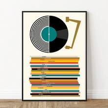 FajerminArt 1 张中世纪简约乙烯基专辑音乐海报，适用于客厅和卧室装饰，无框架 - 彩色 - 查看 8