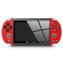 1 PC X7 Handheld Game Console With Pre-Load 3000+ Games Portable Video Games Support HDMI-Compatible Output & Double Player Classic Arcade Retro Game 8G 4.3 Inch Gifts For Kids Teens Birthday Gift, Perfect For Christmas, Halloween, And Thanksgiving Gifts - Red - View 2