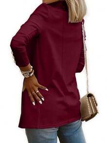 1 件女式新款优雅翻领长袖西装外套，商务装