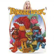Fraggle Rock Themed Flannel Fleece Blanket - Digital Print, Polyester, Soft Plush TV Show Design, Multipurpose Cozy Warm Throw For Living Room, Office, Sofa, Traveling - Glam Gifts All Seasons - Plush Blanket, Bedding, Couch Cover, Soft Throw, Decor, PersonalizedThanksgiving Gift, Black - Multicolor - View 1