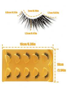 5 对半猫眼睫毛自然长而柔软睫毛透明带仿貂皮睫毛延长化妆 - 自然纖長款 - 查看 4