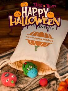 1 件定制万圣节包和个性化捣蛋包，适合万圣节礼物，非常适合携带所有万圣节糖果！鬼魂手提包定制名字万圣节糖果袋定制万圣节糖果袋周年纪念礼物、情人节礼物、生日礼物、最好的朋友礼物、送给妈妈的礼物、送给女朋友的礼物、送给她的礼物、送给妻子的礼物、圣诞节礼物、万圣节礼物、感恩节礼物、万圣节快乐 - 白色 - 查看 4