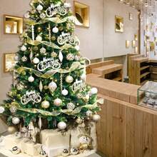 30 piezas Bolas de Navidad Adornos Pintados en Dorado y Blanco Irrompibles, Decoración Festiva Adecuada para Bodas y Compromisos (6CM) - platino - Ver 3