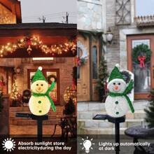 1/2PCS/Set Solar Snowman Lawn Light Garden Christmas Atmosphere Landscape Lamp Waterproof Suitable For Outdoor Garden Courtyard Ground Patio Festival Party Christmas Decoration(Red/Yellow/Blue/Pink/Green Snowman)Christmas Decor Christmas Gift Thanksgiving Christmas Tree Decor Ornaments Christmas Light Bedroom Decor Home Decor Party Decor Holiday Festival Room Decor Christmas Decoration XMAS Decor Christmas Tree Gift Decor Thanksgiving Wedding Home Decor Home Decor Fall Decor Autumn Decor Birthday Decorations For Gifts Party Supplies Indoor Outdoor Garden Holiday Festival Decor Halloween Decor Wall Decor Halloween Ornaments