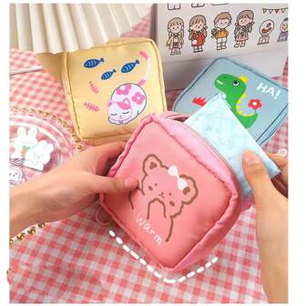 1 pieza Estuche femenino y lindo de gran capacidad para toallas sanitarias, bolsa de maquillaje amigable para viajar, regalos para mujeres, regalos de Navidad, ideas de regalo para mujeres