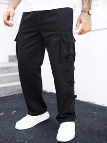 Pantalon casual pour hommes avec poche avant attachée, ourlet à cordon minimaliste