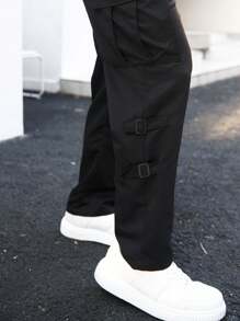 Pantalon casual pour hommes avec poche avant attachée, ourlet à cordon minimaliste