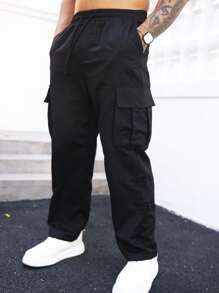 Pantalon casual pour hommes avec poche avant attachée, ourlet à cordon minimaliste