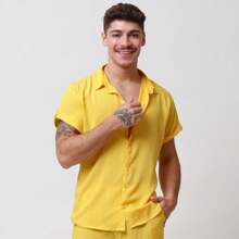 Camisa Viscose Amarelo Santo Luxo