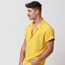 Camisa Viscose Amarelo Santo Luxo