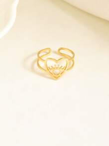 1pc Geometric Eye Hollow Out Personalized Ring Suitable For Daily Wear For Women