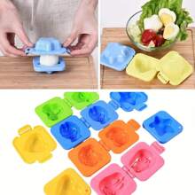 1 Khuôn làm trứng cơm, Khuôn làm trứng dễ thương, Khuôn làm trứng hình xe cá, Khuôn tạo hình trứng trái tim, Khuôn tạo hình trứng luộc, Dụng cụ tạo hình trứng luộc tự làm, Phụ kiện hộp đựng thức ăn trưa nhà bếp để làm trứng và sushi (Màu ngẫu nhiên) - Nhiều màu - Xem 5