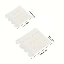 12 piezas/paquete Adhesivos extraíbles y sin daños, adhesivos pegajosos fuertes para colgar cuadros sin hacer agujeros - Blanco - Ver 2