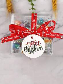 100 piezas/Set Etiquetas de regalo de Navidad, Etiquetas Feliz Navidad, Etiquetas de papel para empaquetar regalos de oficina, Regalos navideños y pequeños regalos para fiestas, Día de San Valentín