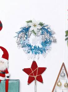 1 Stück künstliche Weihnachtsblume zum Aufhängen - für Haustür, Kamin, Wohnzimmer, weihnachtliches Hängeornament