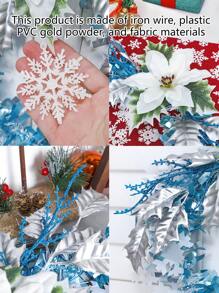 1 Stück künstliche Weihnachtsblume zum Aufhängen - für Haustür, Kamin, Wohnzimmer, weihnachtliches Hängeornament