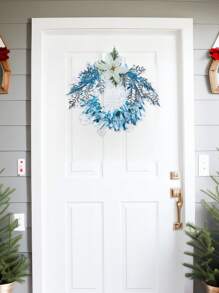 1 Stück künstliche Weihnachtsblume zum Aufhängen - für Haustür, Kamin, Wohnzimmer, weihnachtliches Hängeornament