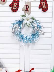 1 Stück künstliche Weihnachtsblume zum Aufhängen - für Haustür, Kamin, Wohnzimmer, weihnachtliches Hängeornament