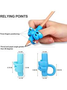 Pencil Grip, Handwriting Posture Correction Holder, Ergonomic Writing 3-Pack: Blue, Green, Orange), Suitable For Office, School, Drawing, Markers, Stationery, Universal Writing Training Tools, Professional Supplies For Learning And Work, Back To School, Gift For All Ages