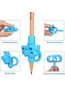 Pencil Grip, Handwriting Posture Correction Holder, Ergonomic Writing 3-Pack: Blue, Green, Orange), Suitable For Office, School, Drawing, Markers, Stationery, Universal Writing Training Tools, Professional Supplies For Learning And Work, Back To School, Gift For All Ages