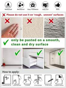 1m/3m 白色 PVC 防水自粘墙纸、DIY 橱柜门家具翻新贴纸、桌面覆盖物 - 米色 - 查看 8