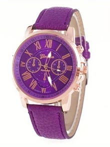 1 套 - 简约设计女式皮带、女式手表、多色皮带设计、多色玫瑰金石英女式手表、生日和万圣节派对礼物 - 彩色 - 查看 9