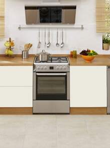 1m/3m 白色 PVC 防水自粘墙纸、DIY 橱柜门家具翻新贴纸、桌面覆盖物 - 米色 - 查看 2