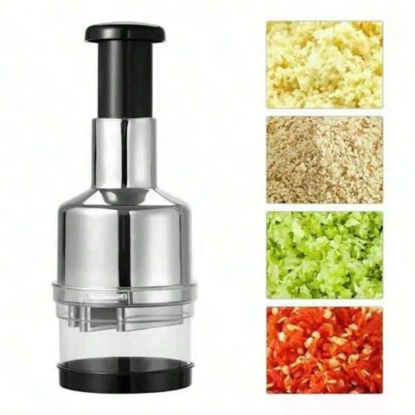 1 pieza Prensador de ajo de acero inoxidable, trituradora y picadora, herramienta de cocina