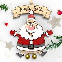 1 đồ trang trí treo hình ông già Noel có chuông, trang trí cây thông Noel - Nhiều màu - Xem 4