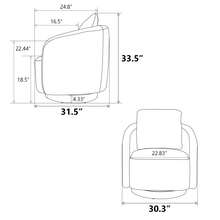 Stylish 30.3" Swivel Accent Barrel Chair - Comfy 360-Degree Lounge Armchair For Living Room, Bedroom, And Nursery - Elegant Green Design - 綠色 - 查看 6