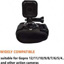 360 度旋转臂安装带腕带支架兼容 Gopro Hero 10 Black、Hero 9/8/7/6/5 Black、腕带支架自行车支架