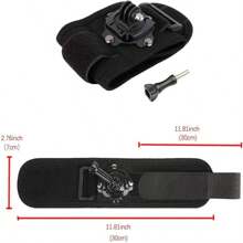 360 度旋转臂安装带腕带支架兼容 Gopro Hero 10 Black、Hero 9/8/7/6/5 Black、腕带支架自行车支架
