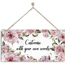 1pc, Personalised Wood Sign Hanging Plaque Gifts Custom Any Text Quotes Fun Gift Four Sizes Waterproof Indoor/Outdoor Sign, Flowers, Plants, Romance Birthday Graduation, Home Harmony, Multi-Functional, Durable, Ornamental, Reusable, Exquisite, Stylish, High-Quality, Colorful, Modern, Custom, Personalized, Unique, For Valentine's Day, For Mother's Day, For Birthdays, For Father's Day, For Graduation, For Weddings, For Housewarming - Multicolor - View 13