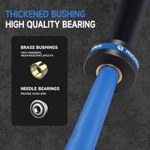 7ft Barbell Bar 45LB(22kg) Barbell,600LB/800LB/1100LB Capacity Bench Press Bar For 2 Inch Weight Plates, Weight Bar For Home Gym,Mens Womens Barbell,Red/Blue/Green/Pink - 藍色 - 查看 6
