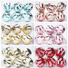 1 套手工制作的塑料不对称形状彩绘圣诞饰品、圣诞树装饰、圣诞派对用品 - 紅色 - 查看 2