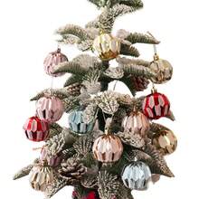 1 套手工制作的塑料不对称形状彩绘圣诞饰品、圣诞树装饰、圣诞派对用品 - 紅色 - 查看 3