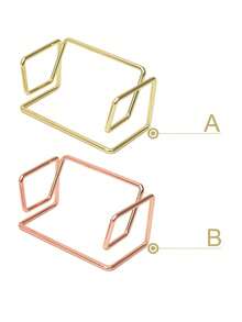 1 Giá để thẻ rỗng hình học tối giản để bàn, giá để thẻ để bàn văn phòng, hộp trưng bày & lưu trữ, có sẵn màu vàng hoặc vàng hồng - Nhiều màu - Xem 3