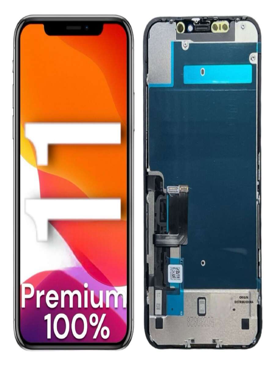 Front Screen Display Touch Compatible Iphone 11 Premium Ready For Delivery - Black - View 1