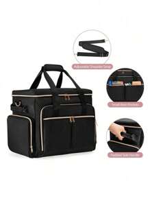 Rolling Teacher Bag With Wheels, Teacher Tote Bag With Detachable Trolley, Wh... - 1 - View 4