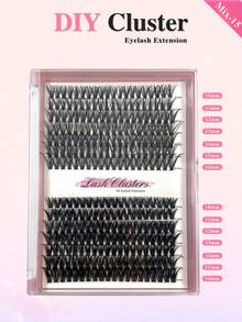 280 簇 40D 和 60D 混合单根睫毛 CC 卷曲单根假睫毛 DIY 居家假睫毛 - 黑色 - 查看 2