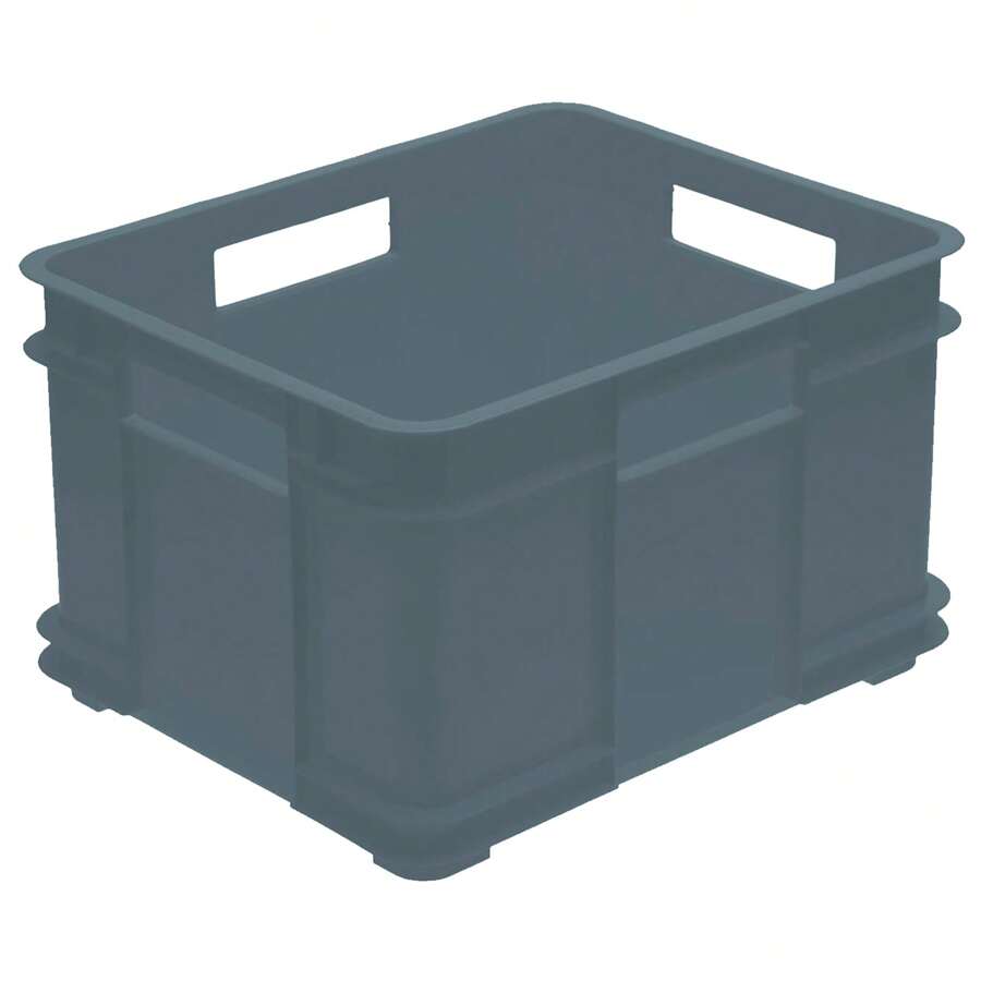 Well Home Eurobox XL opbergbox,  Kunststof (PP), 43 x 35 x 24 cm, 28 l, Grijs