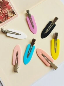 10 CÁI Kẹp Tóc Màu Kẹo Trơn Liền Mạch Có Kẹp Bên Cạnh Sáng Bóng, Phù Hợp Với Nhiều Kiểu Tóc, Tinh Tế Và Đẹp Mắt - Nhiều màu - Xem 1