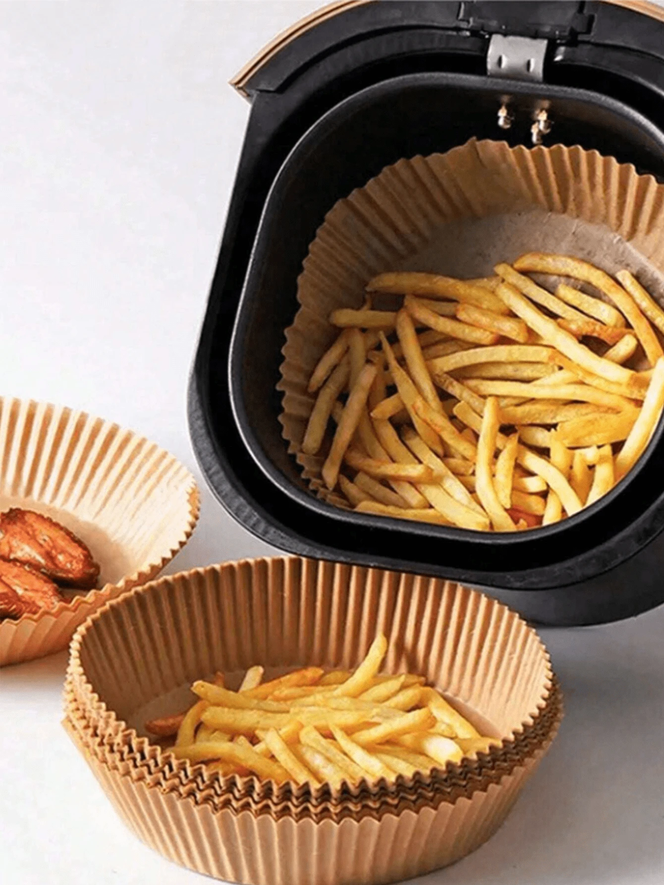 100/50/25pcs Paper Air Fryer Liners, 6-Inch Non-Stick Circular Baking Paper, Compatible With Most Air Fryers - Multicolor - View 1