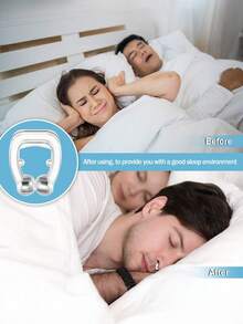 4 chiếc/hộp Kẹp mũi chống ngáy bằng silicon từ tính, dụng cụ hỗ trợ thở khi ngủ cho nam giới, thiết bị chống ngáy, thoáng khí và thoải mái, giúp giảm ngáy và cải thiện chất lượng giấc ngủ. - Nhiều màu - Xem 5