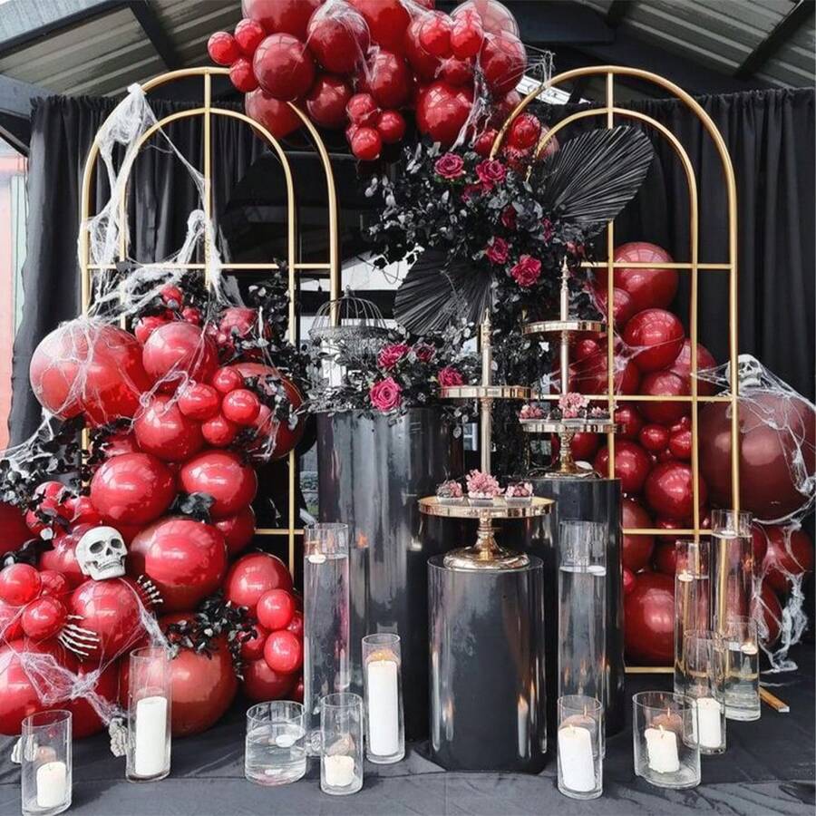 万圣节气球花环拱门套件、多色气球、万圣节室内装饰品、万圣节派对装饰气球。 - 彩色 - 查看 1